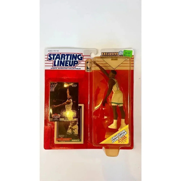 1993 Larry Johnson Kenner Starting Lineup SLU Hornets Action Figure NBA SEALED - Picture 1 of 5